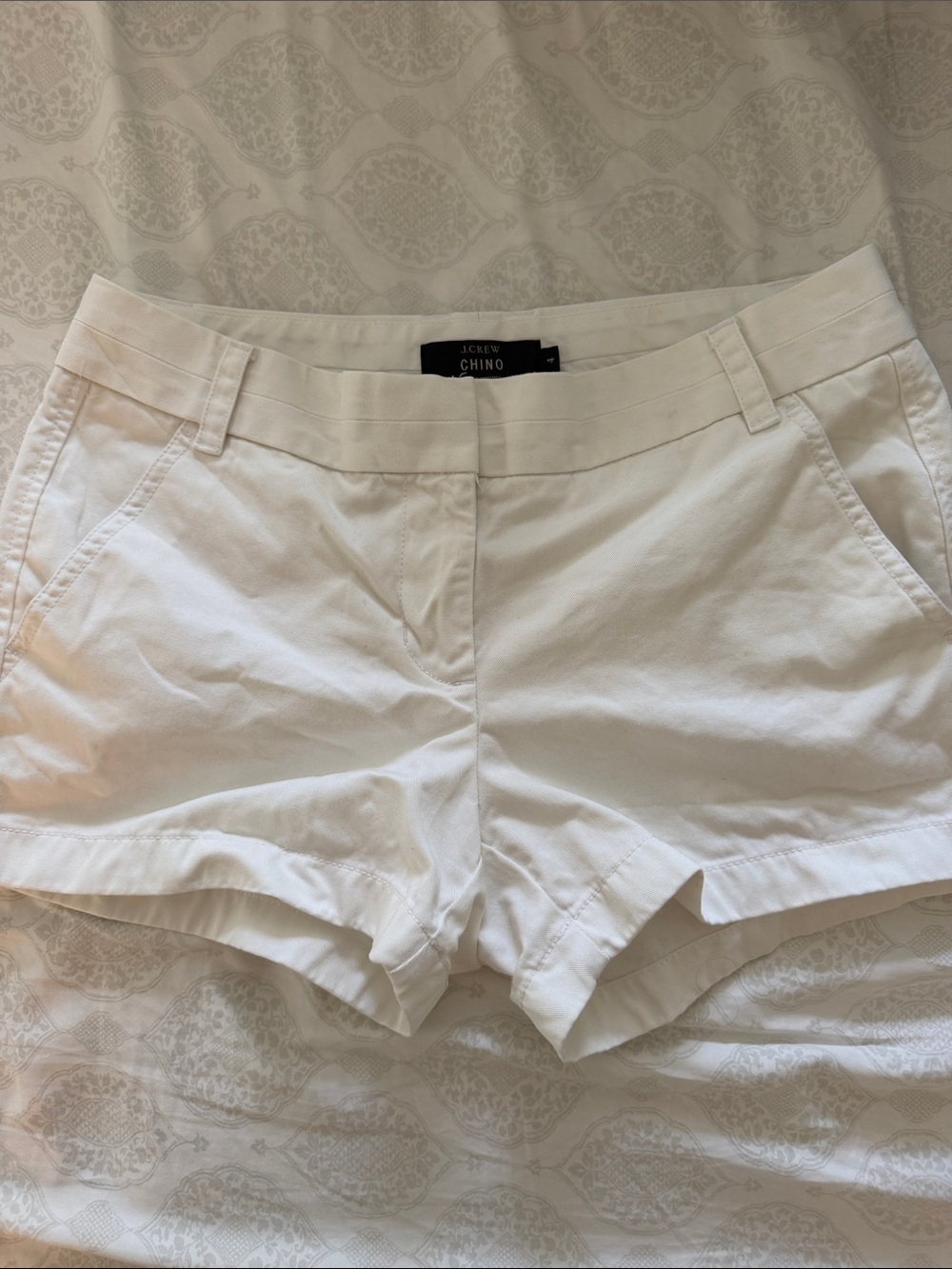 J. Crew White Chino Bermuda Shorts